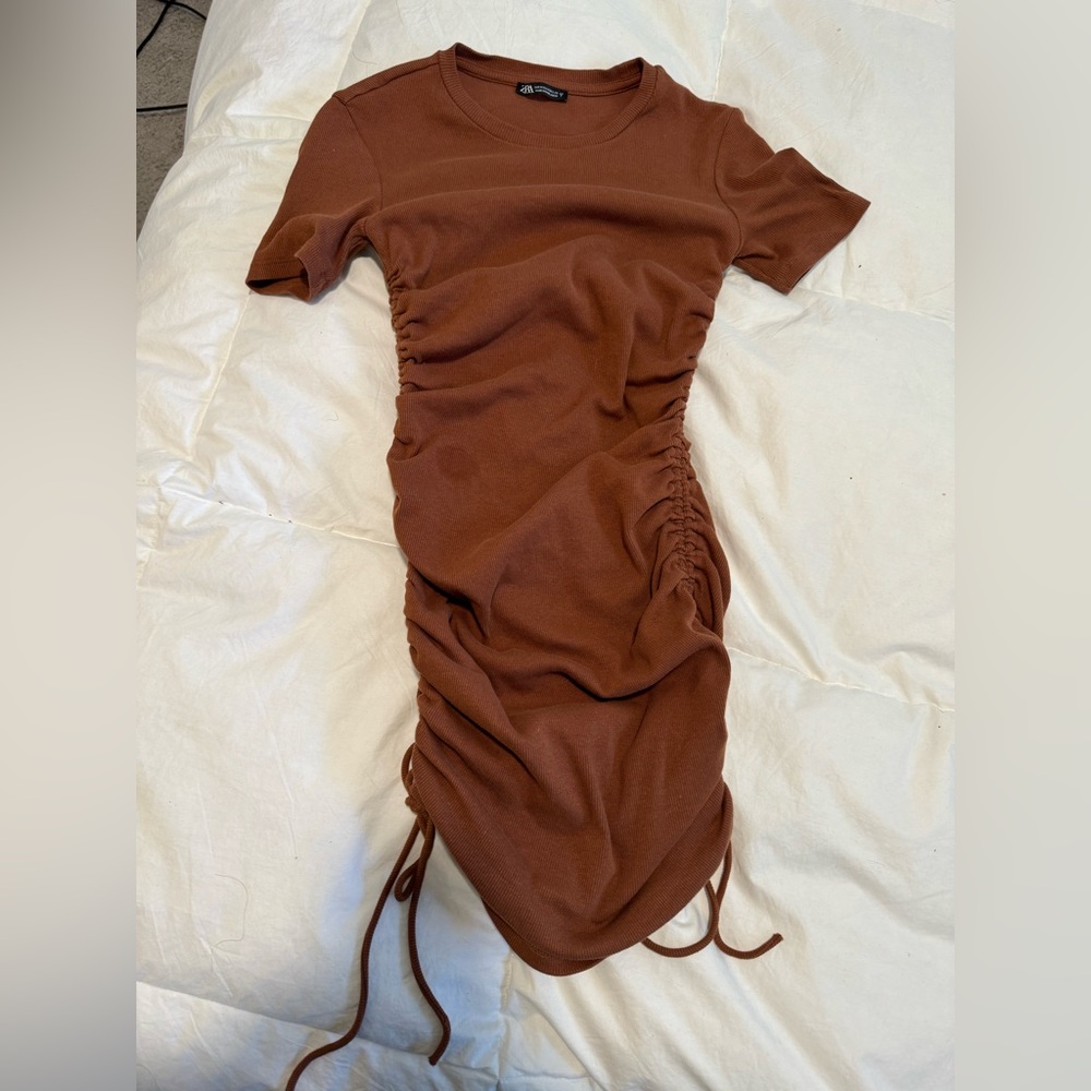 Zara ruched mini dress